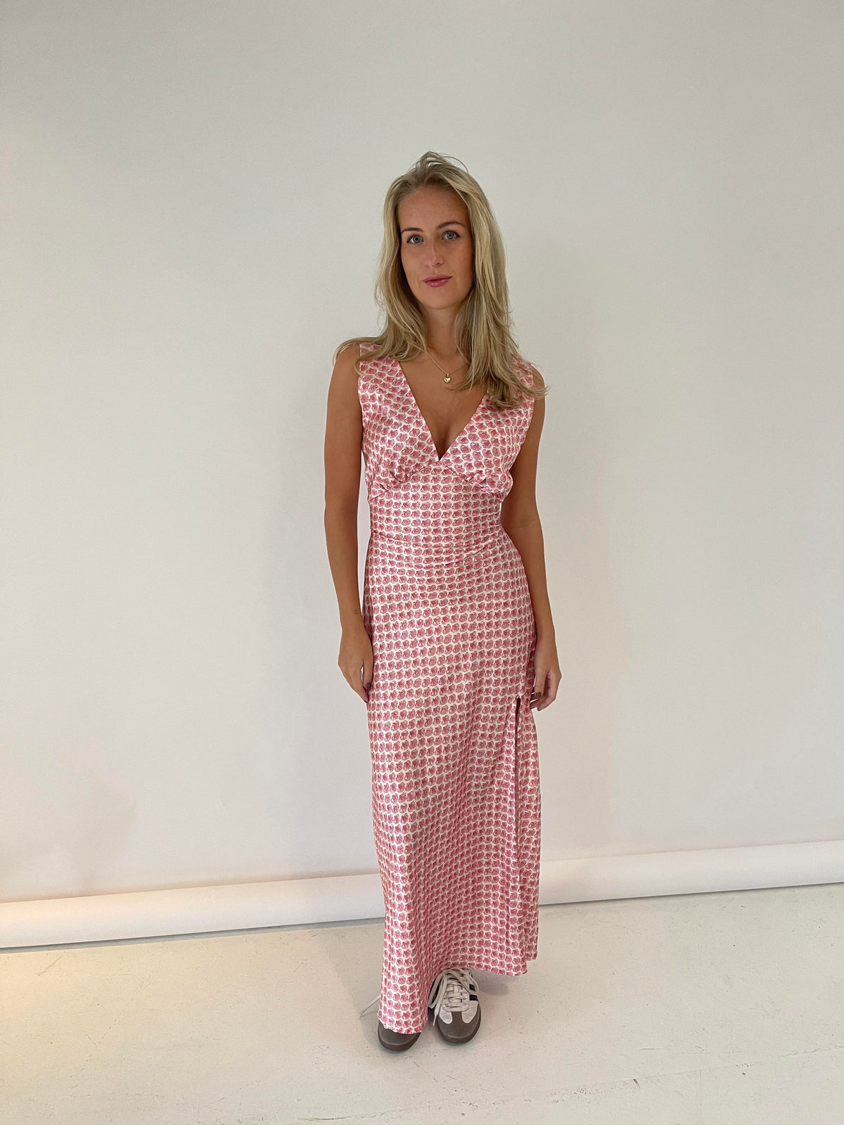 Marielle dress with clam pattern