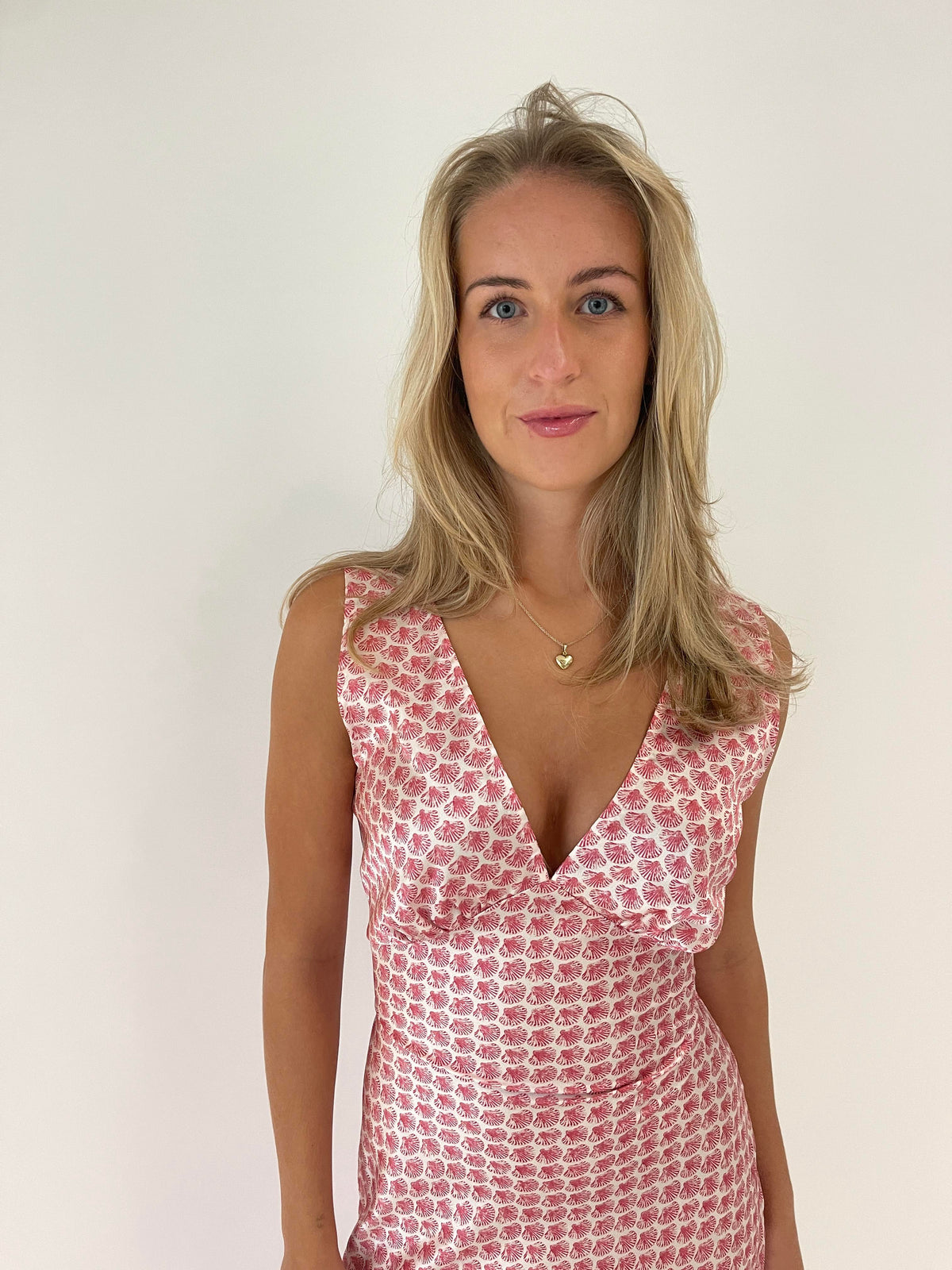 Marielle dress with clam pattern