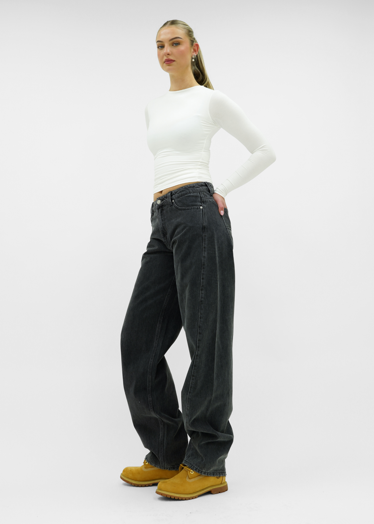 Balloon jeans dark grey (tall)