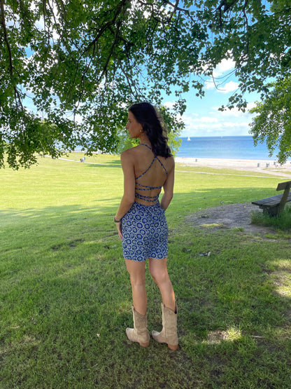 Livaly dress with pattern - Blue