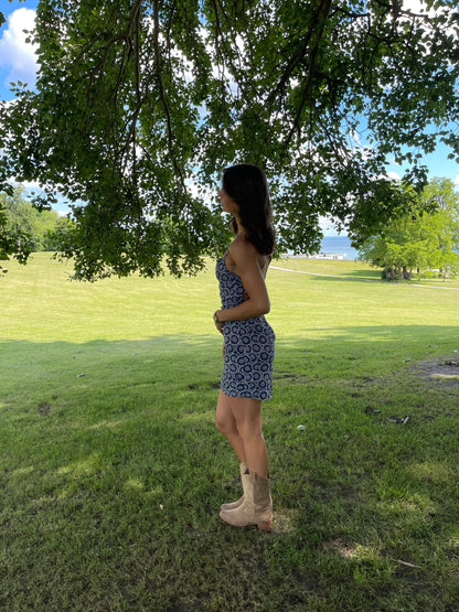 Livaly dress with pattern - Blue