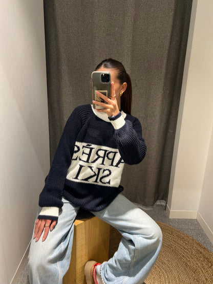 Aprés ski knit - Navy/white