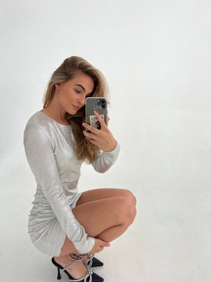Kayla glitter dress - Silver