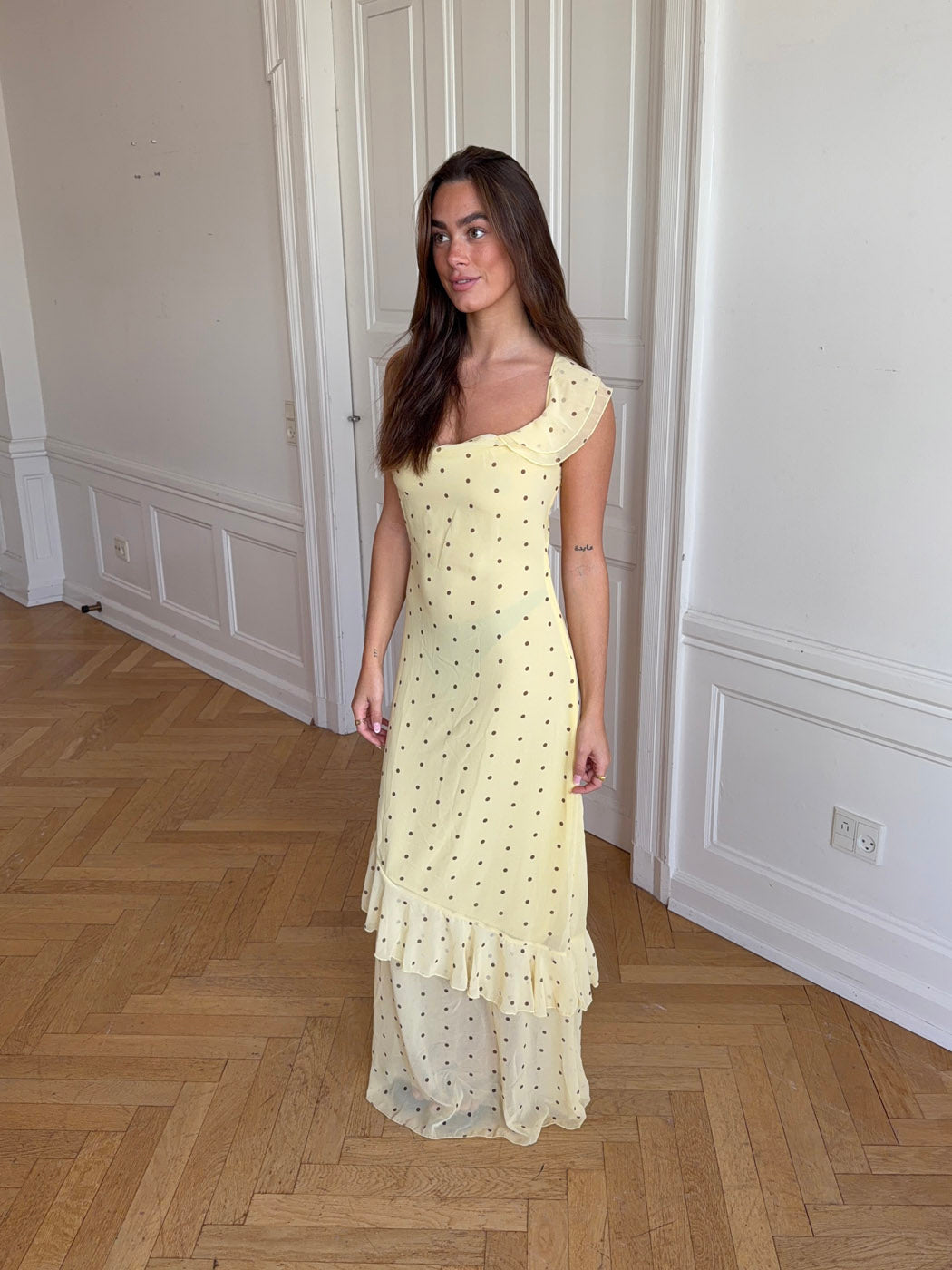 Froda dress with dots - Yellow