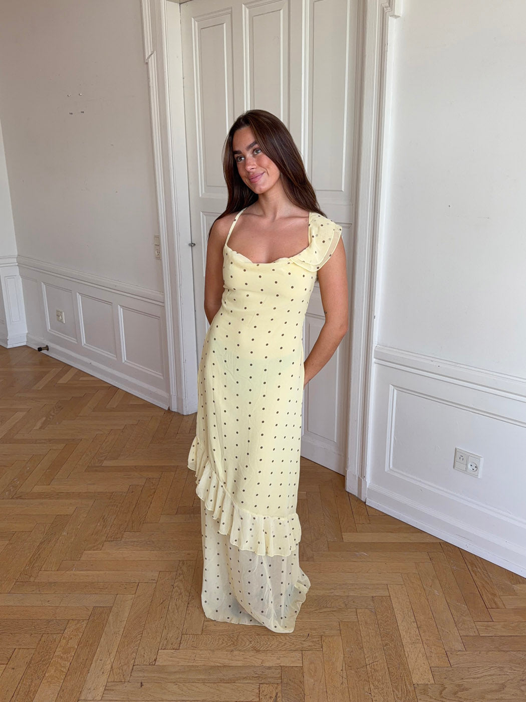 Froda dress with dots - Yellow