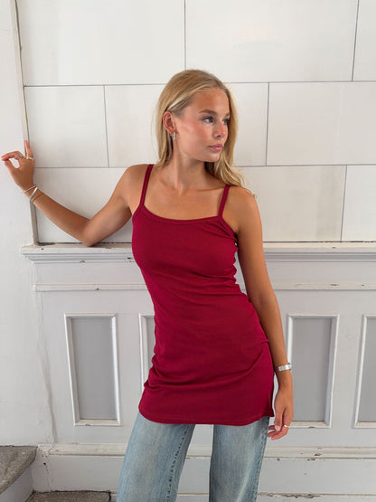 Janna ribbed mini dress - Red