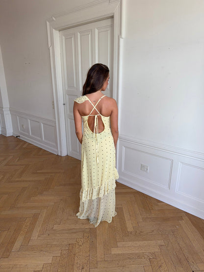 Froda dress with dots - Yellow