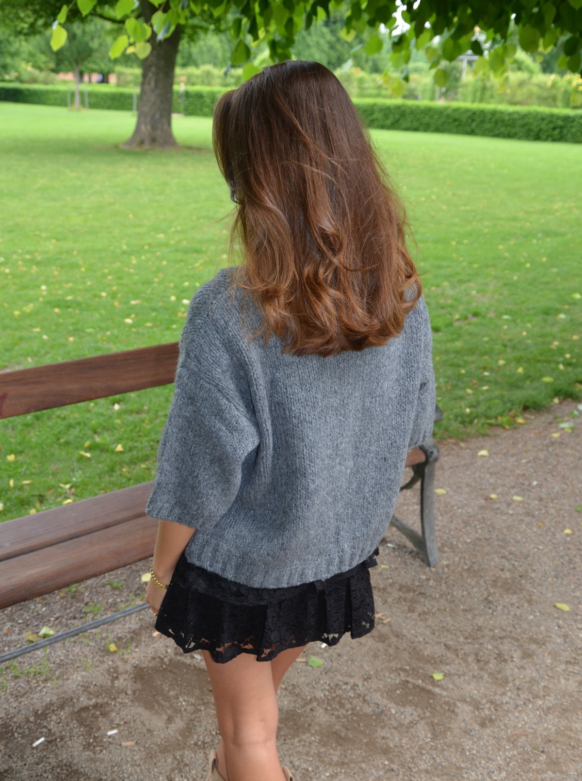 Hedvig knit with short sleeves - Grey