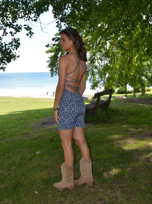 Livaly dress with pattern - Blue