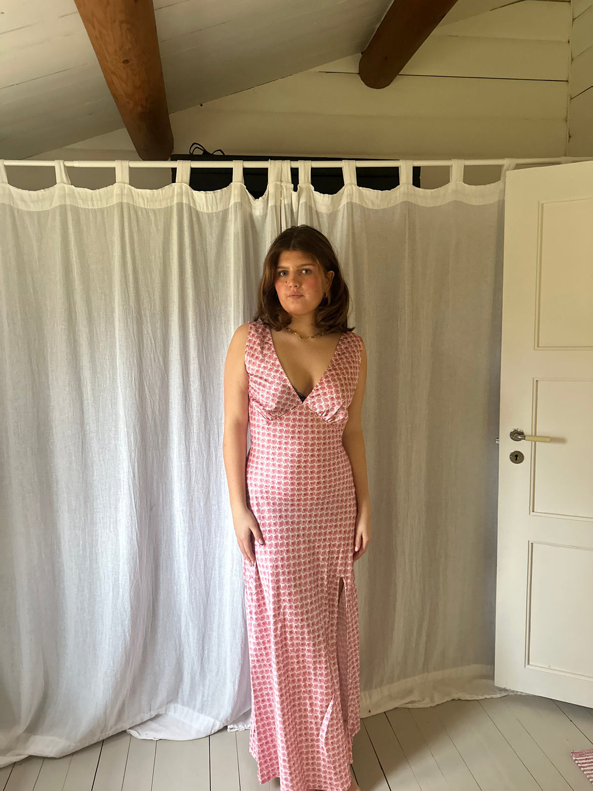 Marielle dress with clam pattern