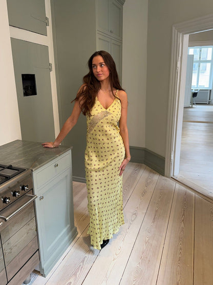 Emily dress with flowers - Yellow