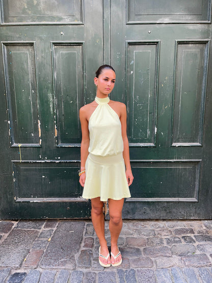 Kaiana dress with open back - Yellow