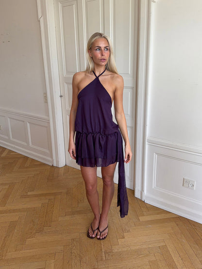 Lulitiana halterneck dress - Purple