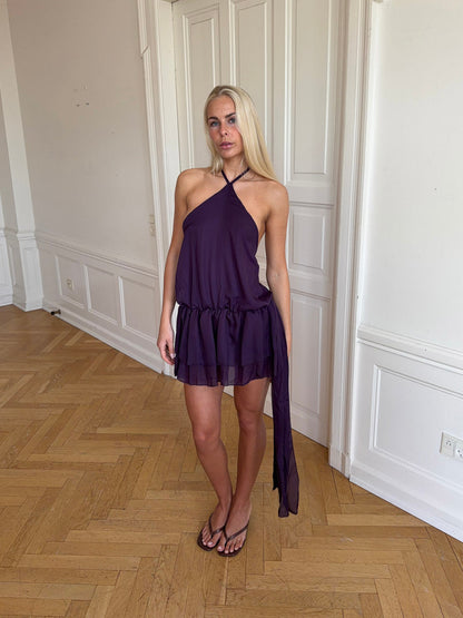 Lulitiana halterneck dress - Purple