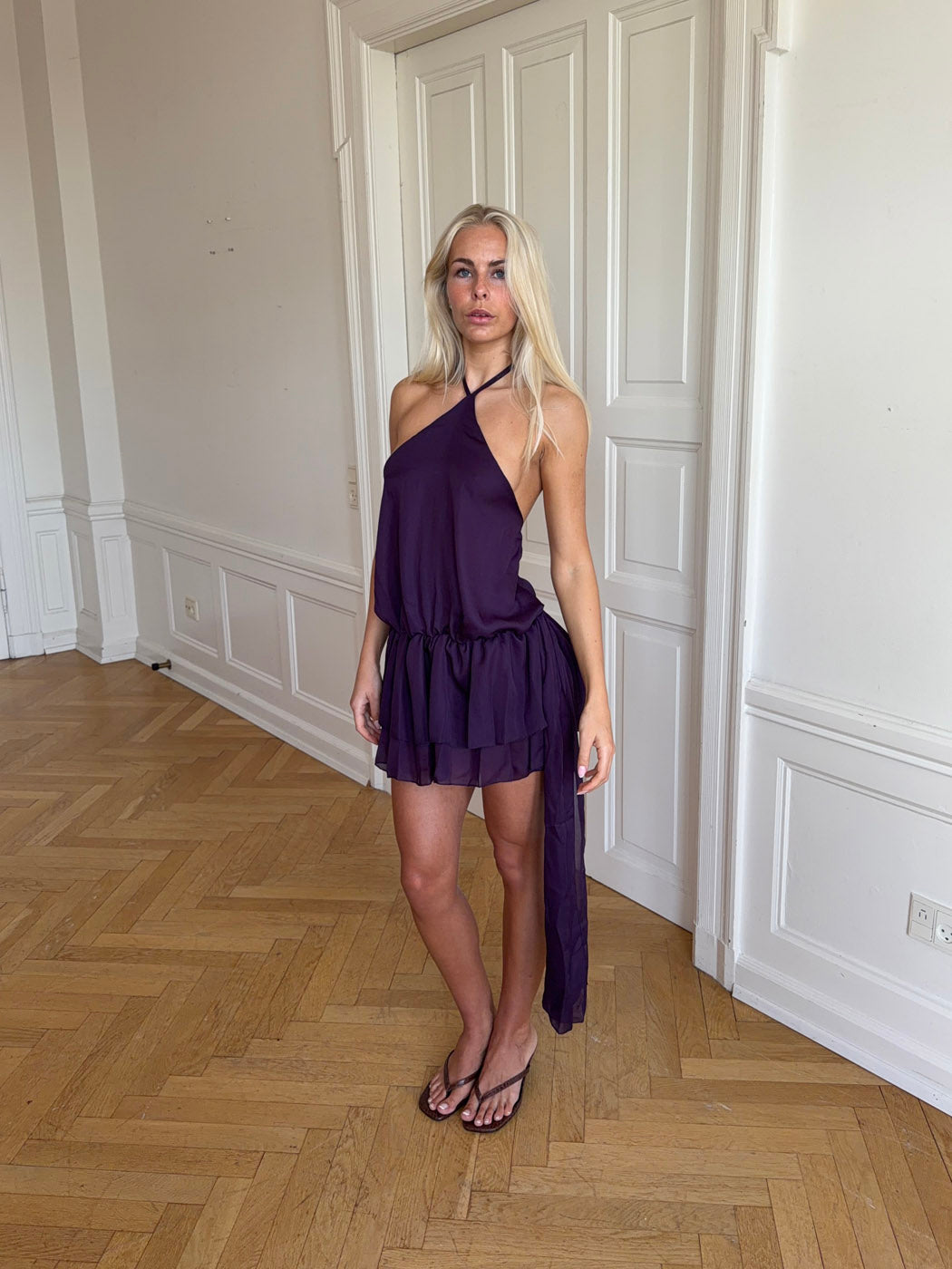 Lulitiana halterneck dress - Purple