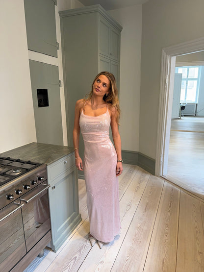 Jullie dress with sequins - Pink