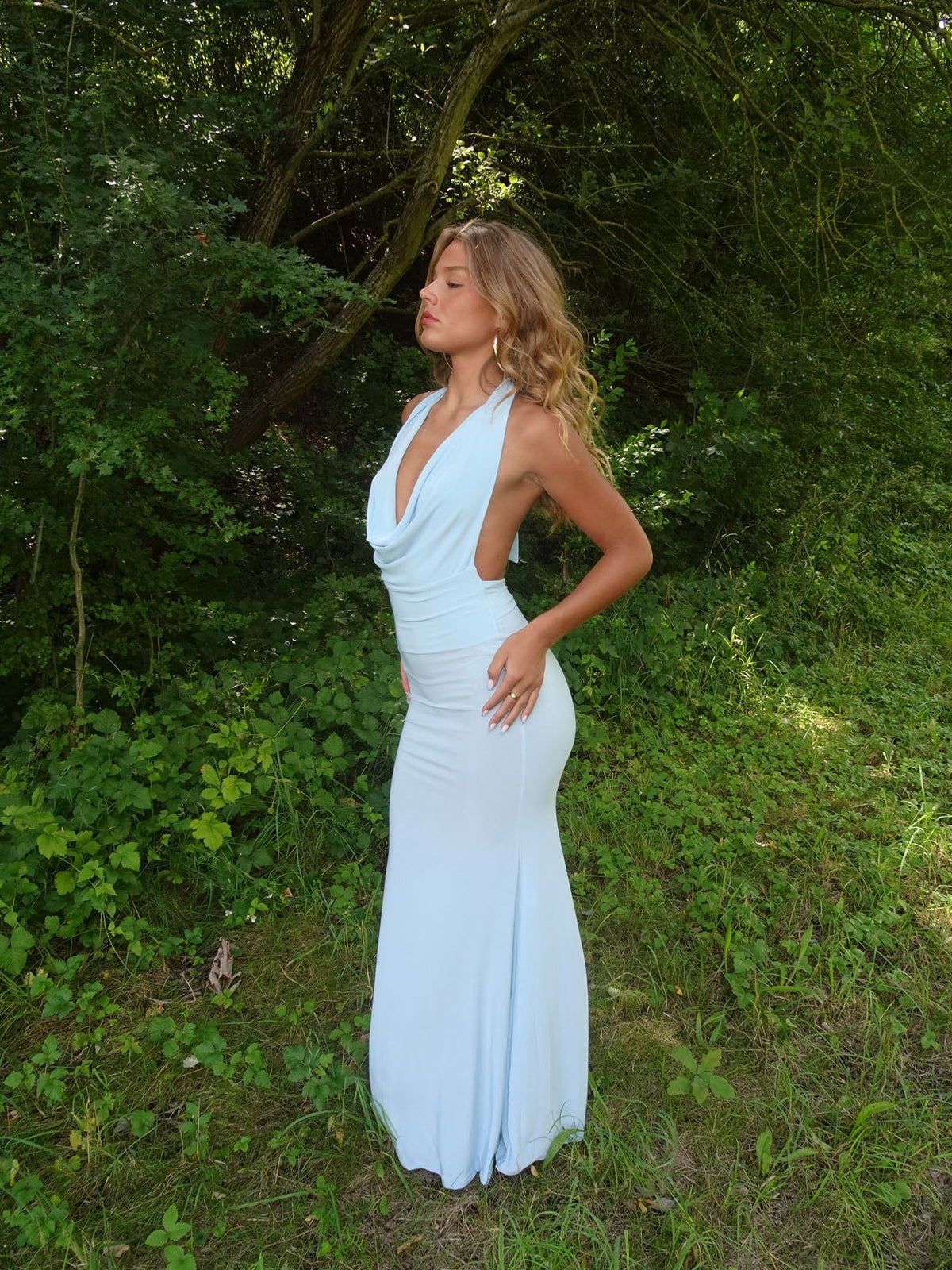 Maltina maxi dress – Light blue