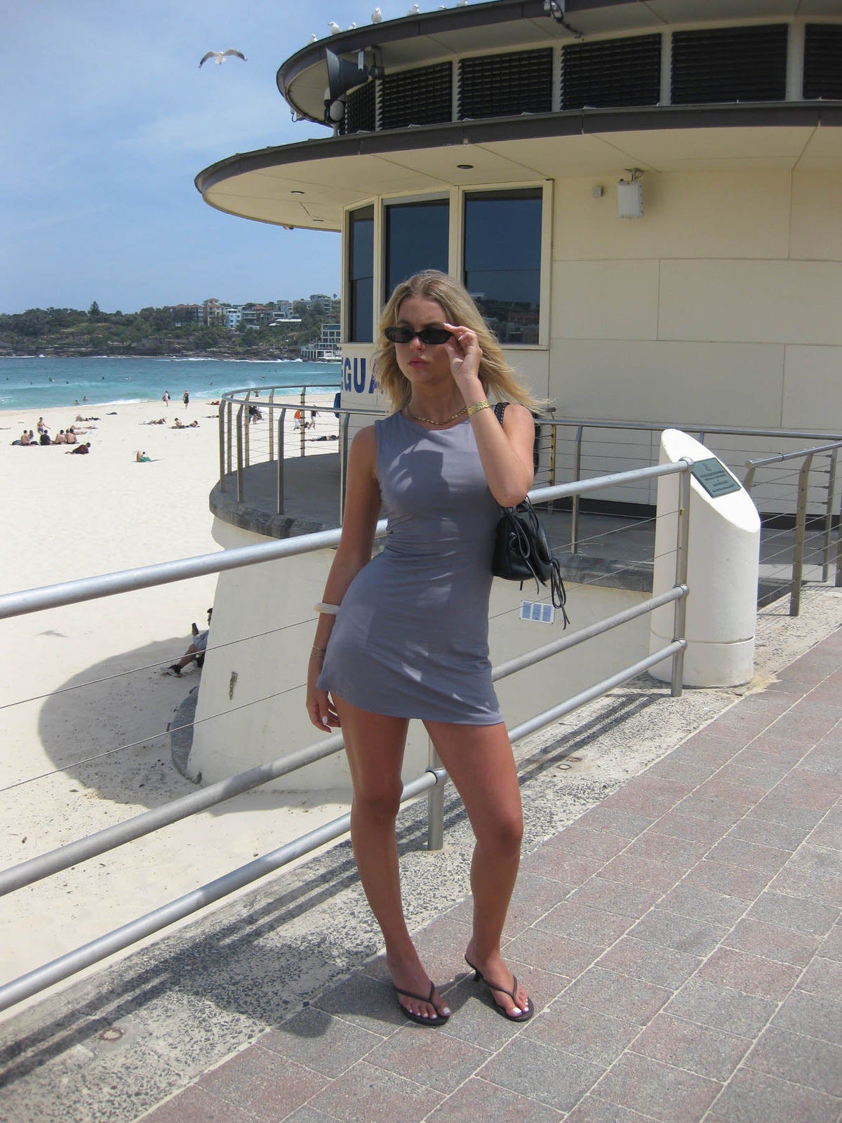 Cari mini dress - Grey