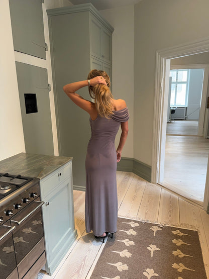 Mina off shoulder dress - Taupe
