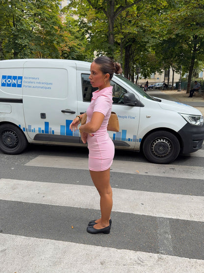 Elle polo mini dress - Pink
