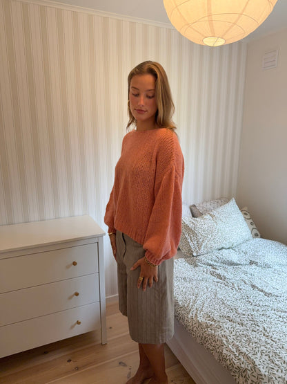 Berna knit with tie detail - Rose