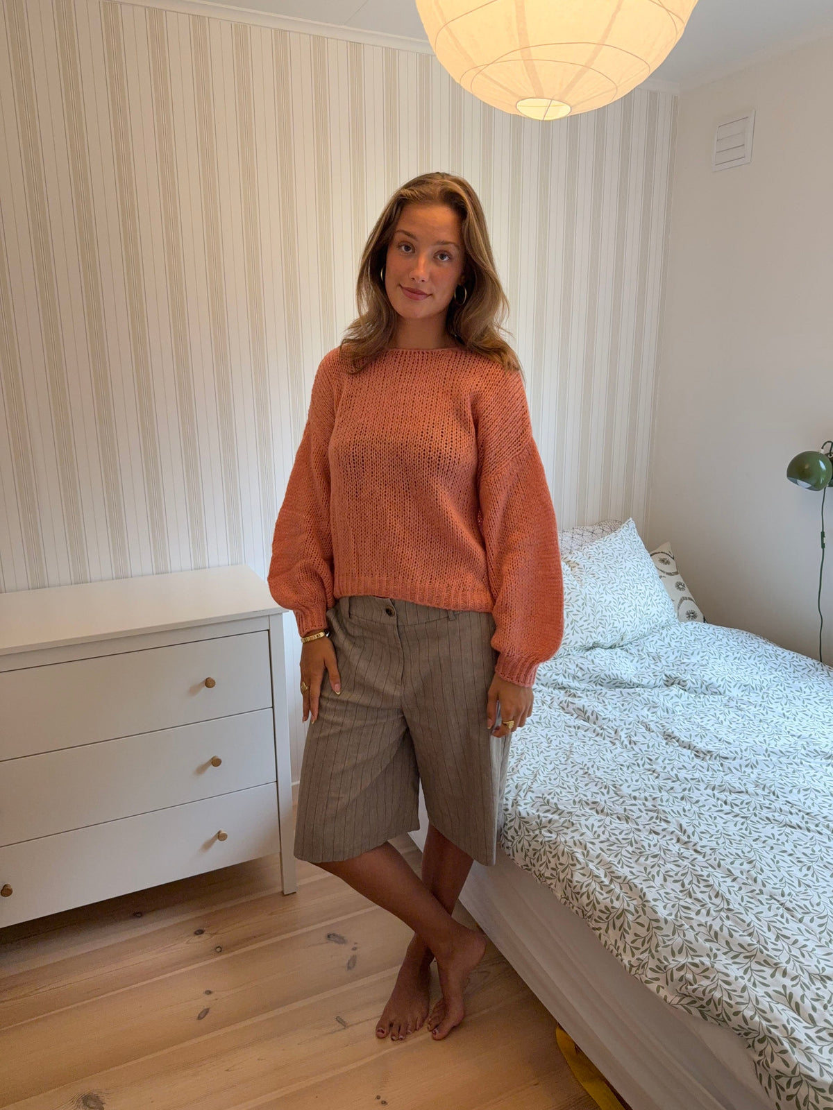 Berna knit with tie detail - Rose
