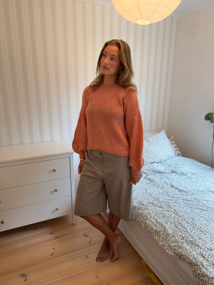 Berna knit with tie detail - Rose